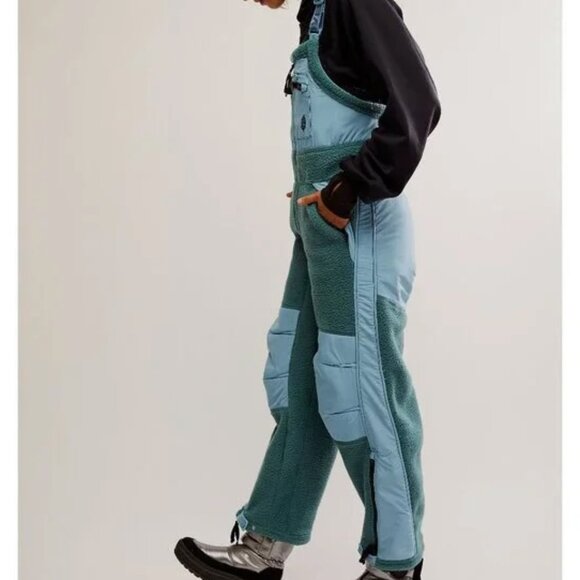 Free People Hit the Slopes Salopette Overalls Midnight Jade XS - Picture 2 of 5